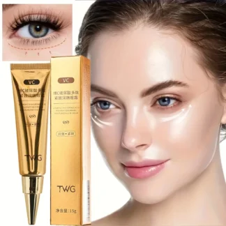 Crema para ojos con vitamina C, hidrata la piel alrededor de los ojos, bloquea la humedad, reafirma la piel alrededor de los ojos, cuidado de los ojos ideal