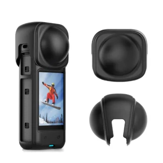 Tapa de lente para cámara panorámica de silicona Insta360 X5 X4, cubierta antiarañazos, funda anticaída a prueba de polvo, protectores de lentes portátiles para cámara