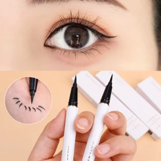 Lápiz Delineador de ojos líquido negro para mujer, maquillaje de secado rápido, larga duración, impermeable, a prueba de manchas, fácil de usar, cosméticos para ojos