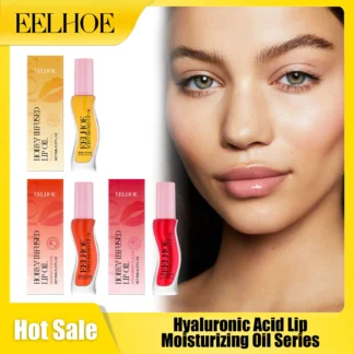 Eelhoe-acido hialurónico, serie de aceites hidratantes para labios, brillo duradero, Base antiadherente, maquillaje, elimina líneas finas, esencias rellenadoras