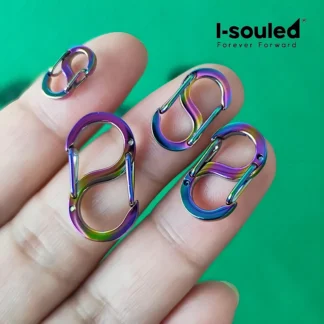 Mini clip de hebilla de titanio | Clip de herramienta para llavero EDC | Equipo para exteriores con cierre de pulsera