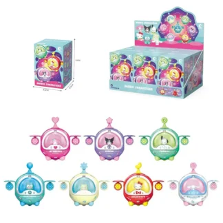 Sanrio familia nave espacial HelloKitty Kuromi Melody Cinnamoroll personaje de dibujos animados adorno hecho a mano juguete para niños regalo de cumpleaños