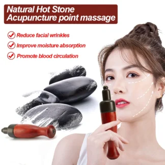 Masaje de ojos con piedra energética, masajeador Facial eléctrico caliente, pluma de acupuntura para ojos, dispositivo de belleza, moldeador Facial, Spa, antienvejecimiento, arrugas