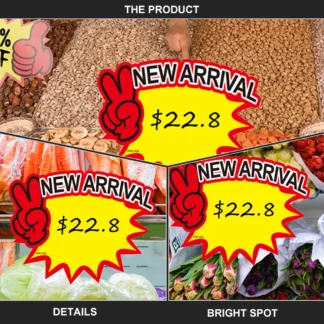 50 Uds. Etiquetas de precios de papel pegatinas promocionales etiquetas publicitarias para mercado minorista garaje venta arreglo de fondos evento