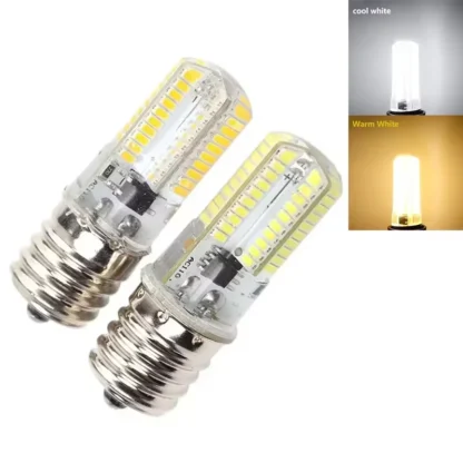 2 unids/set regulable E17 LED impermeable pequeñas bombillas de maíz AC 110V-130V para refrigerador máquina herramientas campana máquina de coser