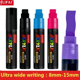 15 rotuladores acrílicos de colores, ancho de línea de 8mm-15mm, gran capacidad, bolígrafo para carteles publicitarios dibujados en Color, un marcador, usos múltiples