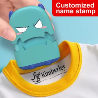 Sello personalizado con nombre de estudiante, sello impermeable personalizado, tinta que no se decolora, elementos esenciales escolares portátiles y regalo educativo para niños