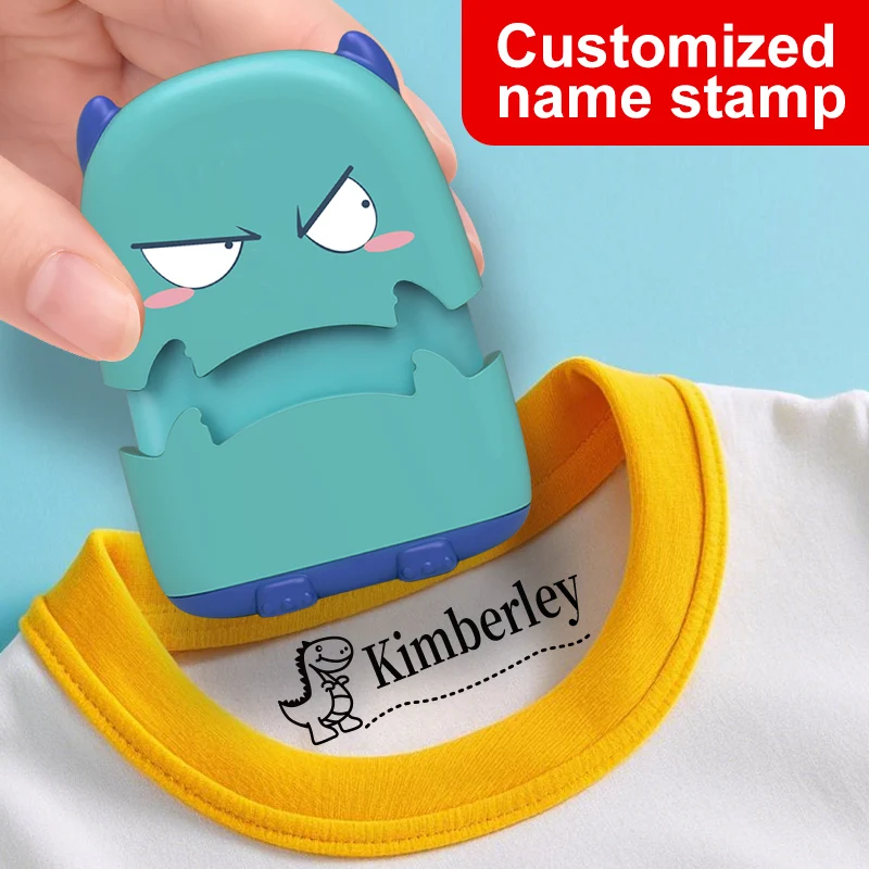 Sello personalizado con nombre de estudiante, sello impermeable personalizado, tinta que no se decolora, elementos esenciales escolares portátiles y regalo educativo para niños