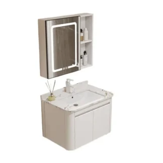 Mueble de baño, combinación, cerámica, integrado, losa de roca, lavabo