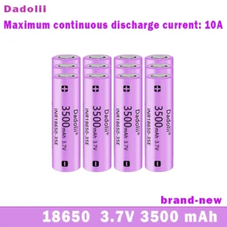 Nueva batería 18650 3,7 V 3500 mAh 10 A-alta potencia para vehículos eléctricos y herramientas | Largo ciclo de vida