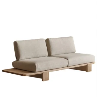 Wabi Sabi Wind, apartamento pequeño, sofá de madera maciza, apartamento de familia, troncos, madera de fresno, sofá con respaldo perezoso