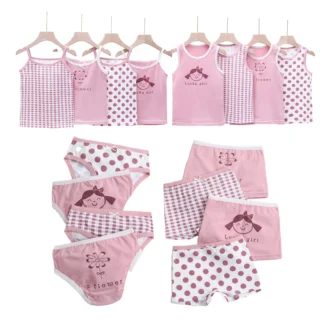 Camiseta sin mangas para niñas, ropa para niños, chaleco de algodón puro con cuello redondo, Tops con tiras, calzoncillos, Boxer, pantalones cortos para niños de 3 a 8 años 2024