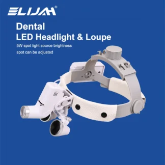 ELIJAH 2,5/3,5X lupas dentales binoculares 5W faro de enfoque LED Ajustable lupa quirúrgica equipo de laboratorio de odontología