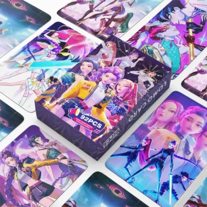 Tarjeta Kpop Devil Hunter anime Saja fiesta para niños Cosplay tarjeta de juego pegatina de colección anim de dibujos animados