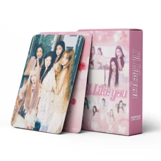 55 unids/set ILLIT Idol Girl nuevo álbum te gusta tarjetas Lomo impresas en HD YUNAH MINJU MOKA WONHEE IROHA tarjetas fotográficas regalos para seguidores