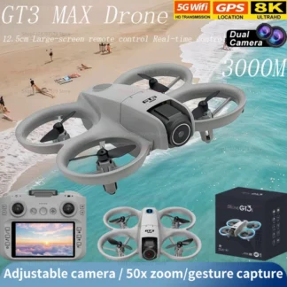 GT3 MAX Mini Drone 5G GPS profesional 8K HD fotografía aérea Control remoto avión HD Cámara Dual Quadcopter niño juguetes regalos