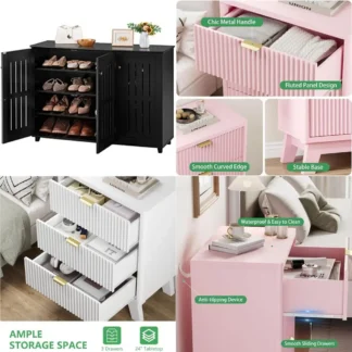 Organizador de zapatero independiente ajustable de 4 niveles para almacenamiento en entrada, pasillo y baño