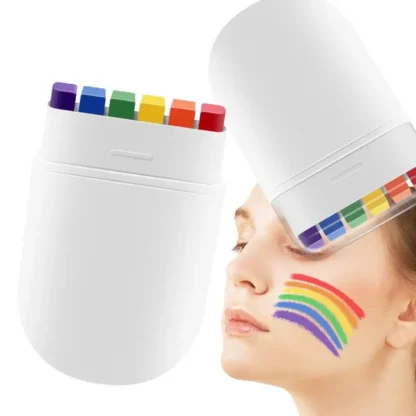 Pintura de crayón de arcoíris para fiesta de cumpleaños, accesorios coloridos para fiesta temática, disfraz familiar, regalo, tamaño de bolsillo, 2 uds.