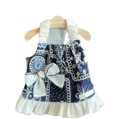 Vestido de princesa de lujo a la moda para mascotas, falda elegante a la moda para perros, disfraz cómodo de estilo princesa para perros, verano