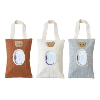 Soporte portátil para toallitas de bebé, dispensador recargable, Estuche De Viaje, estuche de almacenamiento de toallitas hermético de algodón para bolsa de pañales