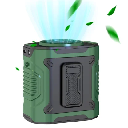 Ventilador de cintura portátil con Clip recargable por USB, cinturón portátil, ventilador para el cuerpo de la camisa, ventilador de cinturón de refrigeración de 3600mAh con linterna, ventilador con Clip para la cintura