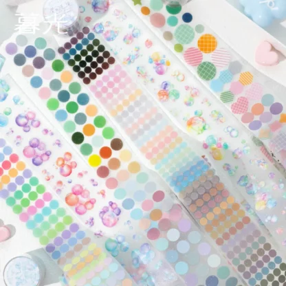 1 Uds./1 lote de cintas adhesivas decorativas, nube, círculo pequeño, diario basura, papel DIY, pegatinas japonesas para álbum de recortes