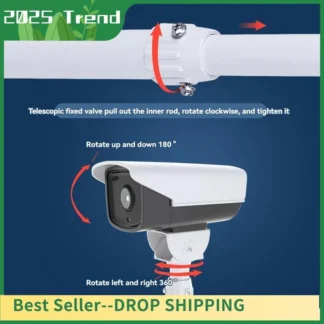 Mejores OFERTAS cámara de vigilancia soporte telescópico en forma de L, ajustable 30-60Cm Ideal para equipos de seguridad al aire libre