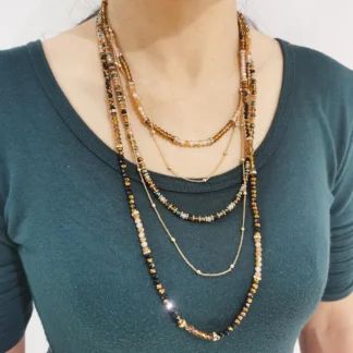 2025 collar de diseñador de lujo colgante gargantilla de Metal de cristal caliente más nueva moda collar multicapa para joyería de mujer