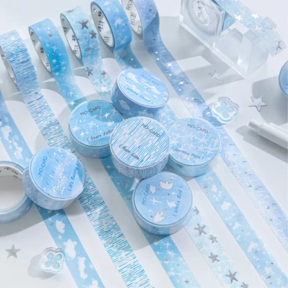 12 paquetes/lote de estrellas estrelladas llenan la serie Sky, cinta washi adhesiva de papel decorativa retro bonita