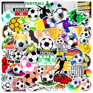 10/25/50 Uds pegatinas de fútbol Graffiti deportes de fútbol para decoración DIY maleta botella de agua teléfono portátil monopatín Scrapbooking