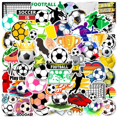 10/25/50 Uds pegatinas de fútbol Graffiti deportes de fútbol para decoración DIY maleta botella de agua teléfono portátil monopatín Scrapbooking