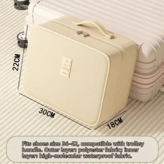 Bolsa de zapatos de viaje multicapa mejorada, bolsa de almacenamiento de zapatillas resistente con cremallera, caja de almacenamiento portátil impermeable, tienda de 4 pares de zapatos
