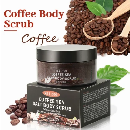 Exfoliante exfoliante de café: exfoliante facial y corporal para hombres y mujeres, limpieza profunda, anticelulitis, mejora la circulación sanguínea, 250 g