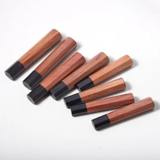 Cuchillo de Chef de estilo japonés con mango, cuchillos de cocina DIY, respetuoso con el medio ambiente, detalles de fabricación de madera Natural, accesorios, mangos octogonales
