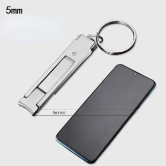 Cortauñas ultrafino de 0,5 cm, cortaúñas multifunción plegable portátil, alicates para quitar la piel muerta, herramienta para uñas