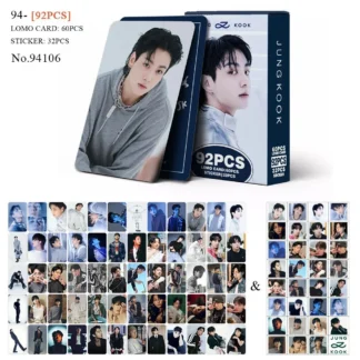 Juego completo de olografico dorado JUNGKOOK de 92 piezas: tarjetas de álbum HD, edición coleccionable