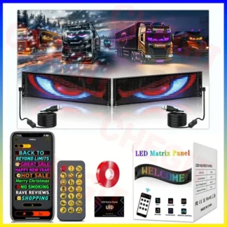 Pantalla Led, señal de ojo de camión para coche, aplicación Bluetooth, Panel de píxeles de matriz, luz nocturna, bricolaje, programable, Flexible para tienda de coches, Bar de Hotel