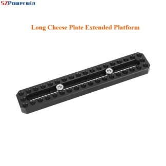 Plato largo de queso, plataforma extendida de 6,5 "con hilos y ranura de 1/4" para jaula de cámara, fotografía, vídeo, accesorios DIY