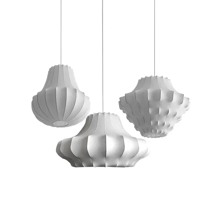 Candelabro LED de seda de diseño moderno para sala de estar, accesorios de iluminación para el hogar, comedor, cocina, Isla, luces colgantes de suspensión