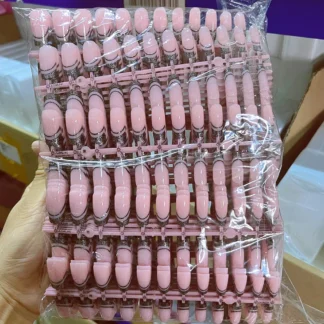 120 Uds. Puntas francesas negras prensadas en uñas acrílicas largas ataúd cuadrado uñas postizas cubierta completa extensión de uñas postizas de bailarina usable