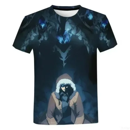 2025 verano Anime 3D impreso estilo mecánico camiseta de los hombres suelta Casual moda cuello redondo manga corta