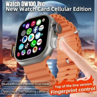 Nuevo reloj inteligente DW100 4G Android llamada Global desbloqueo de huellas dactilares tarjeta SIM 4G 2,29 pulgadas AMOLED Video Chat WIFI GPS aplicación descarga