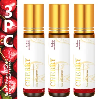 3 unidades de perfumes de cereza de 10ml, rodillo de aceites esenciales, perfume barato, perfumes importados originales, fragancia de perfume de lujo de Colonia