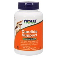 Apoyo de Cándida (Pau d'Arco, aceite de orégano, nuez negra y ácido caprílico) 90 cápsulas vegetales - NOW Foods