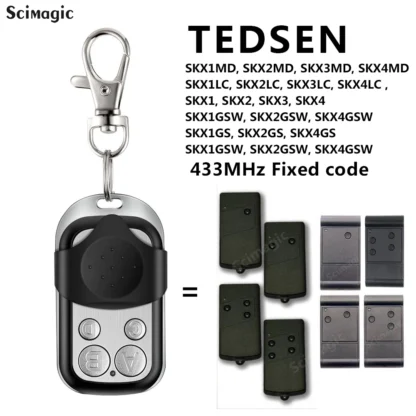 TEDSEN SKX1LC SKX2LC SKX3LC SKX4LC Control remoto de puerta 433,92 MHz código fijo clon abridor de puerta de garaje mando llavero