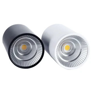 Foco LED cilíndrico regulable en blanco y negro, luz empotrable de 5W, 9W, 15W, 20W, 24W, sala de estar, cocina, dormitorio, salón, oficina, techo