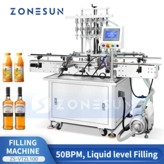 ZONESUN ZS-VTZL100 Máquina de llenado de líquidos con bomba centrífuga automática de 6 boquillas