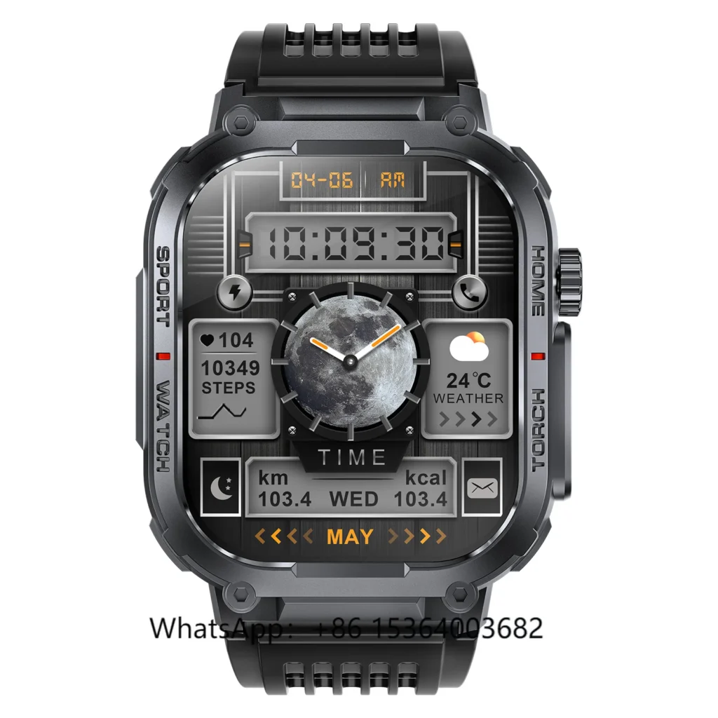 Reloj inteligente S320B para deportes al aire libre, 3 ATM, resistente al agua, monitoreo de oxígeno en sangre, llamadas BT, operación iOS, Control remoto en forma