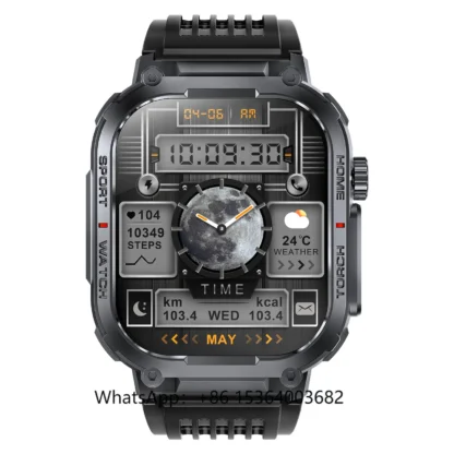 Reloj inteligente S320B para deportes al aire libre, 3 ATM, resistente al agua, monitoreo de oxígeno en sangre, llamadas BT, operación iOS, Control remoto en forma