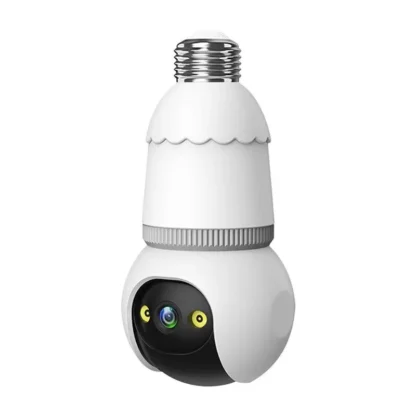 Rendimiento estable-Smart Life Tuya 5MP Wifi PTZ IP bombilla cámara inalámbrica vigilancia del hogar 2 vías Audio Monitor Cam Auto Tra